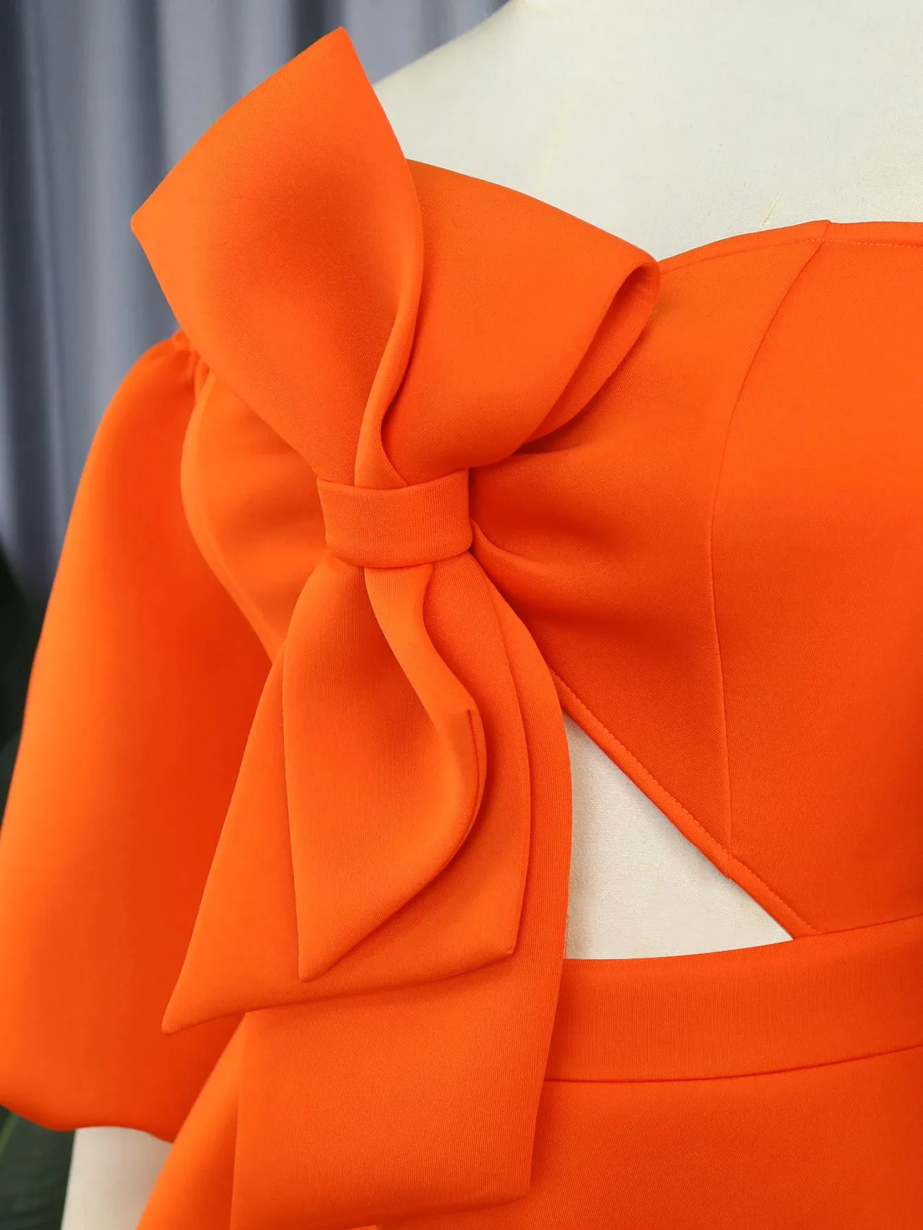 open lace back dress Holland Orange & Pink Floral Collar Midi Dress – Girl In Mind main image 0