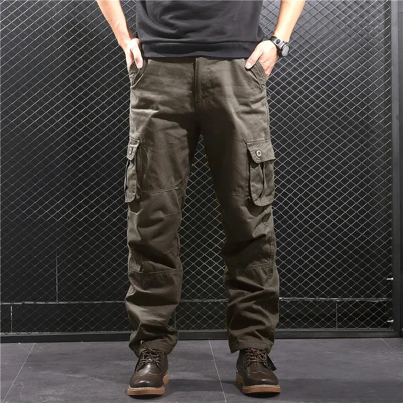 Multi Pocket Cargo Pants for Men Spring Casual Military Tactical