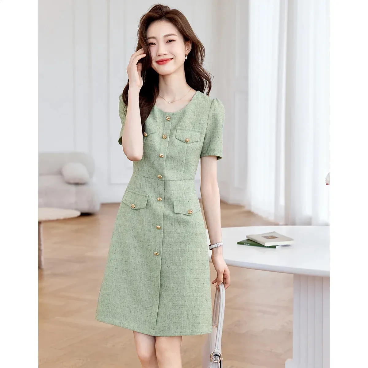 Korean Dress Lazada Womens Dress Elegant Tweed A-Line Summer Dress Green Fashion, Round Shop Now! From Dhgate Basic Casual Dresses Price Korean Dress Lazada Womens Dress Elegant Tweed A-Line Summer Dress Green Fashion, Round Shop Now! From Dhgate Basic Casual Dresses Price