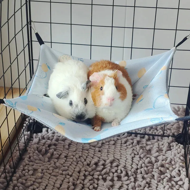 Small Pet Hammock Breathable Fleece Bedding for Rabbits Ferrets Guinea ...