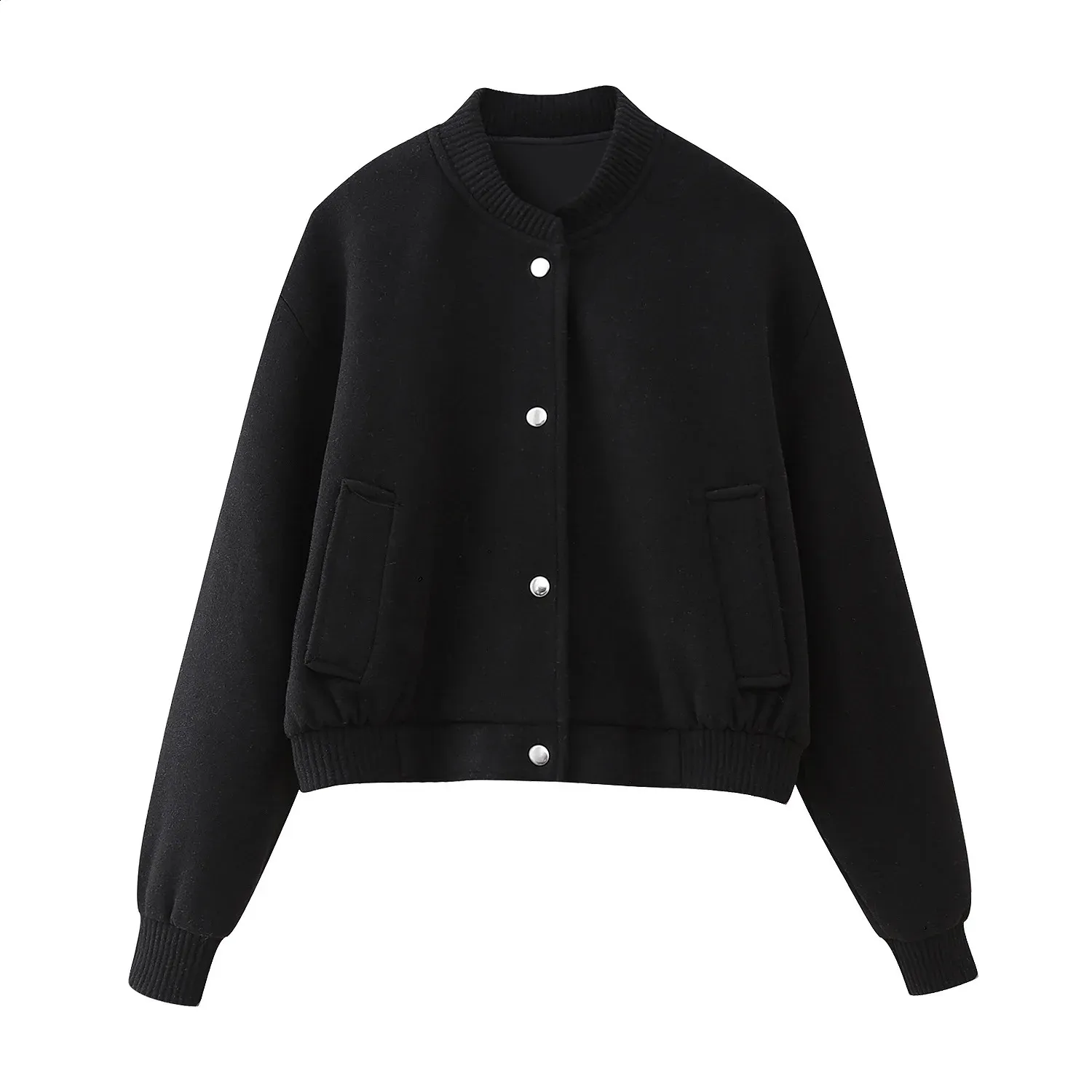 ［Ayu様］  EVERLEIGH BOMBER Womens Grey Bomber Jacket: Stand-up Collar, Long Sleeve