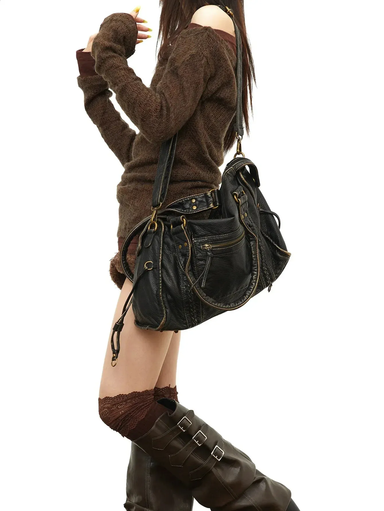 DHgate.com:Vintage Y2k Shoulder Bag: High-Capacity Womens