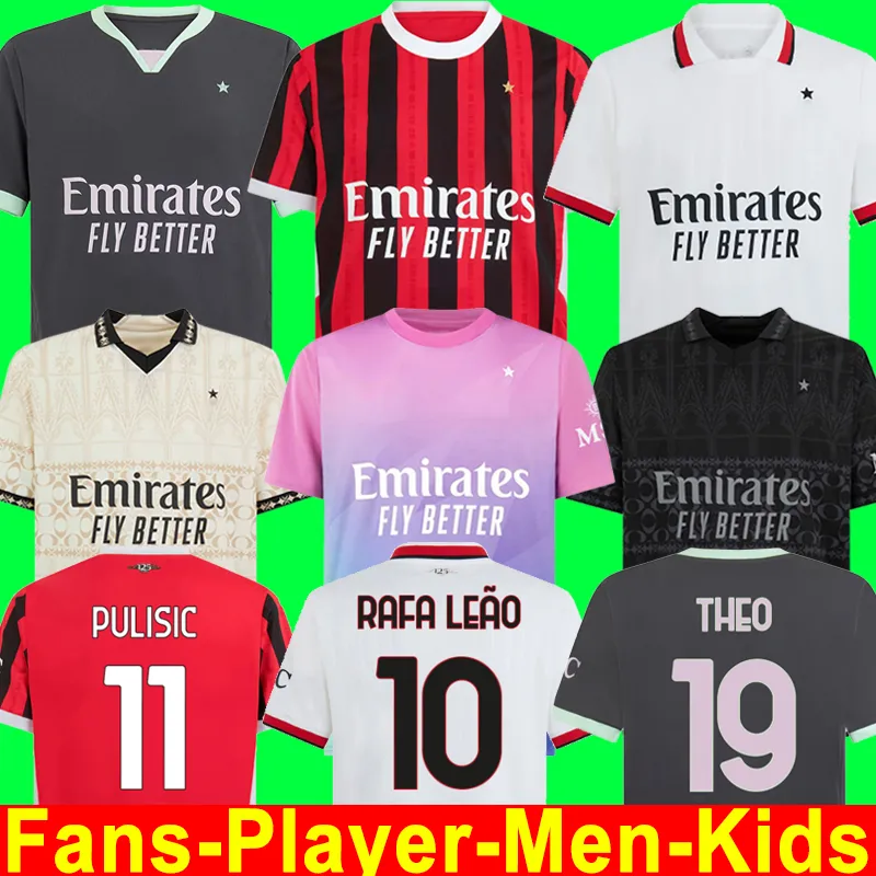 2024 AC Soccer Jersey Pulisic Loftus Cheek Leo Bennacer Reijnders Tomori Kjaer dla m czyzn dzieci ch opcow czwarty zestaw