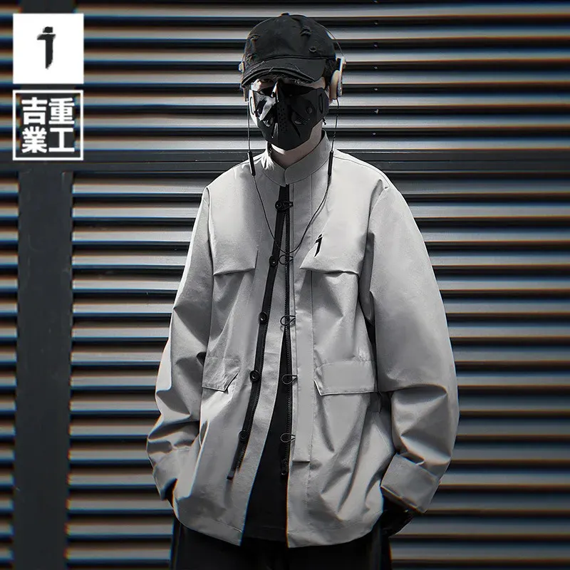 Men's Chinese Style Autumn Stand Collar Techwear bomber Men's Chinese Style Autumn Stand Collar Techwear bomber