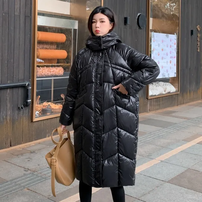 Womens Knee Length Coat, Russian Winter Coats: Quilted Mid Length