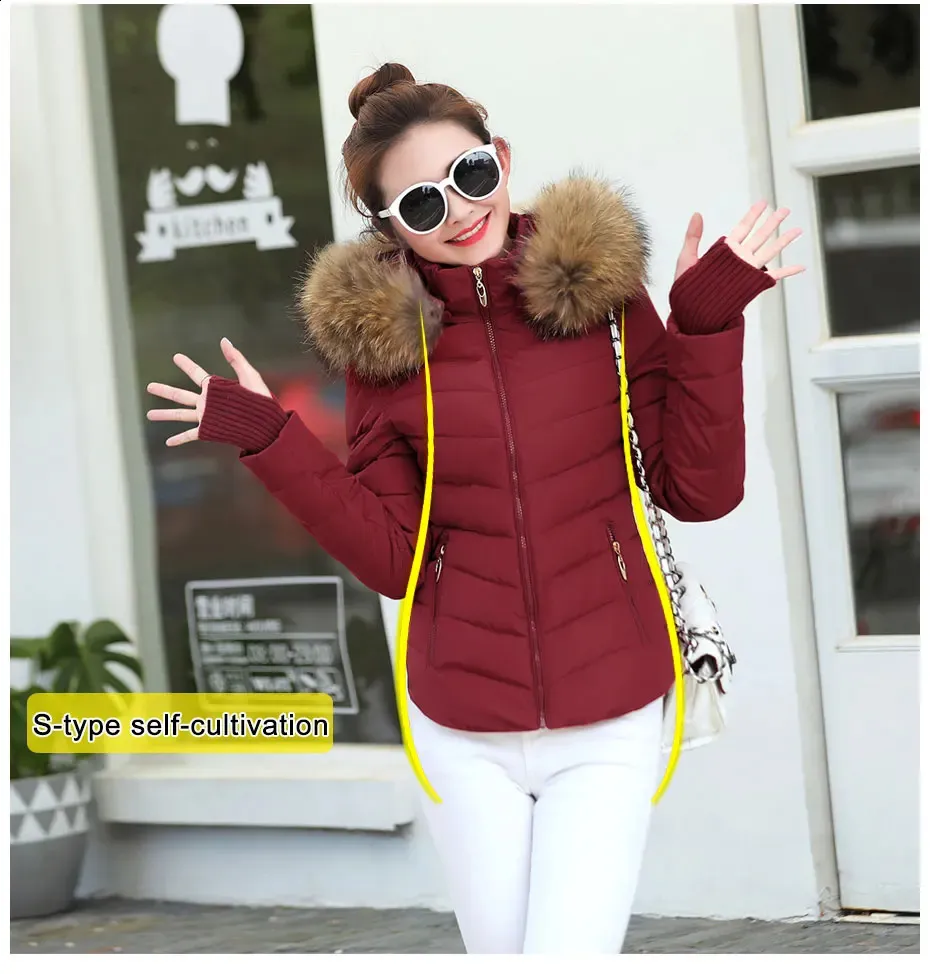 Doudoune D'hiver Femme Chaude à Capuche - Veste Matelassée En Peluche - Pour Ski Et Quotidien