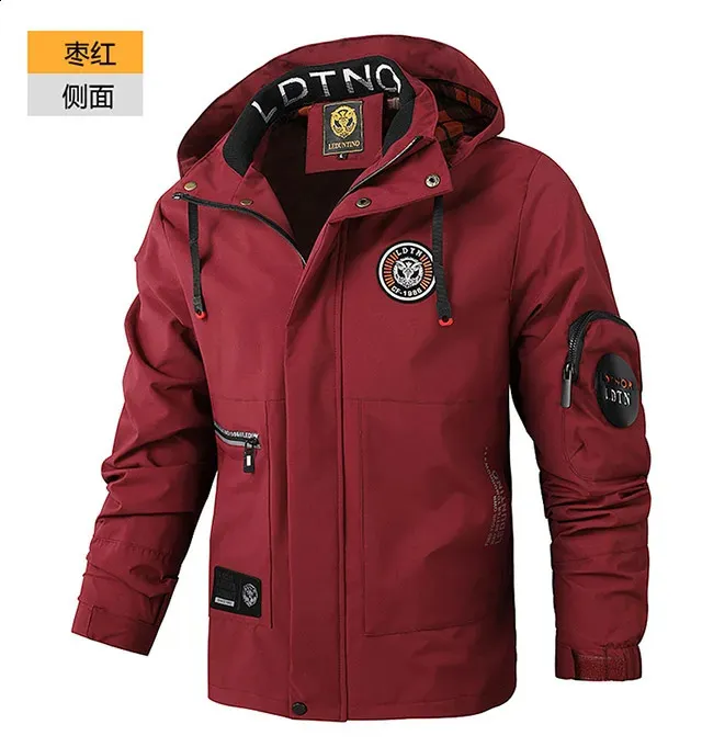 Men's Fashionable Single Layer Hooded leather jacket