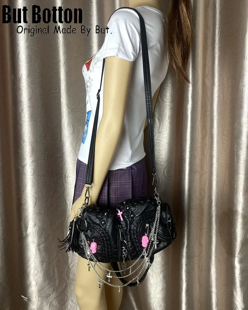 Y2K Punk Metal Chain women's designer handbags with Y2K Punk Metal Chain women's designer handbags with