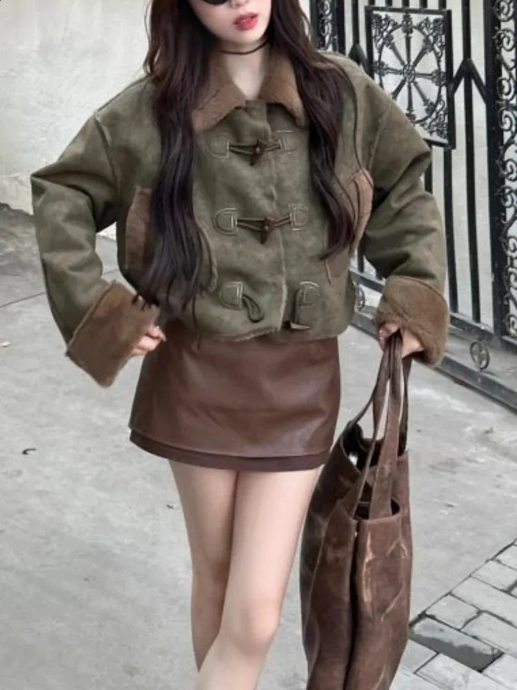 Set De Falda De Chaqueta Para Mujer Vintage Francés Abrigo Suelto