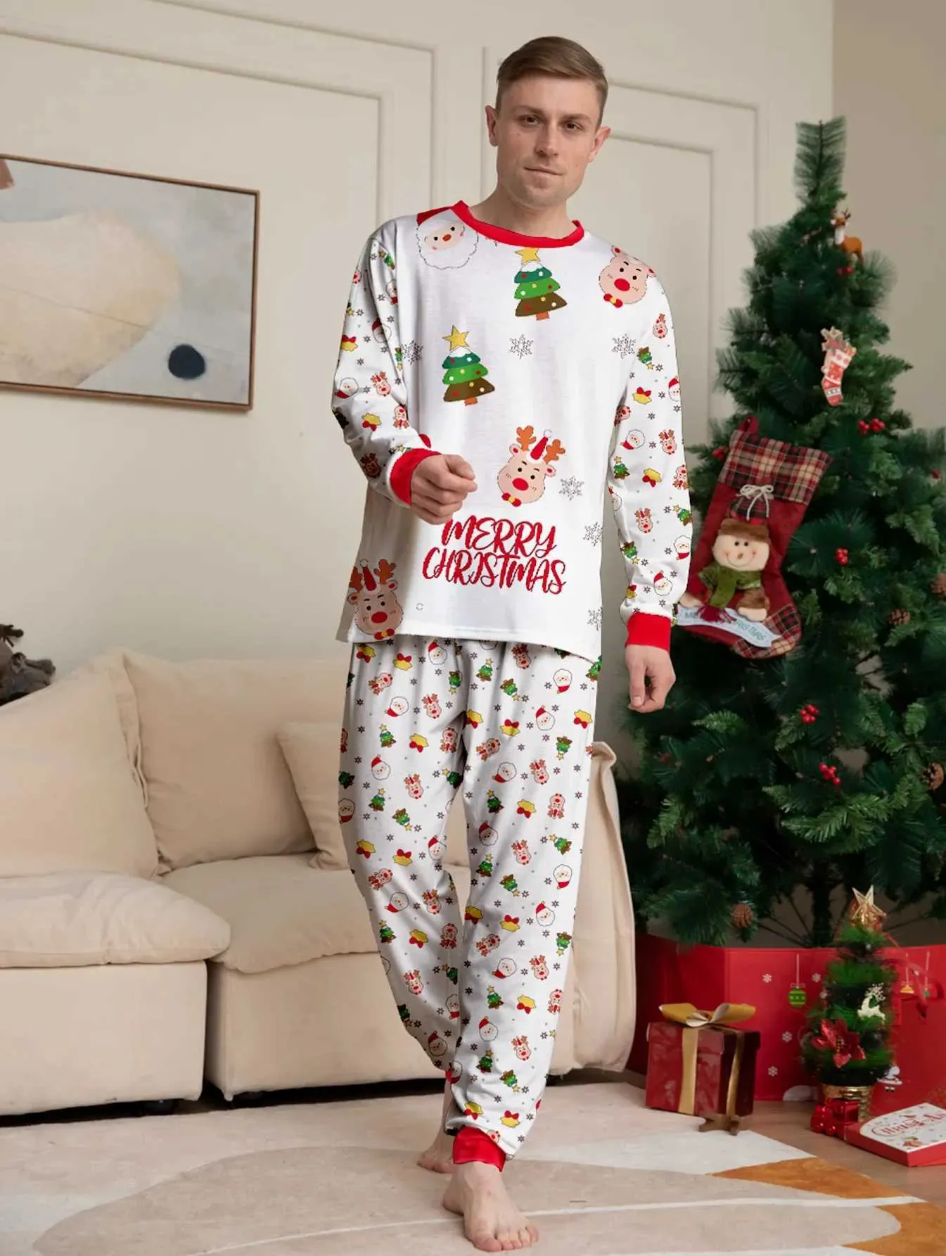 2024 Christmas Matching Family Christmas Rompers All Over Print Pajamas Set For Adults And Kids Baby Dog Romper And Loose Loungewear Y2408262F72 From Homig 2.84 DHgate.Com
