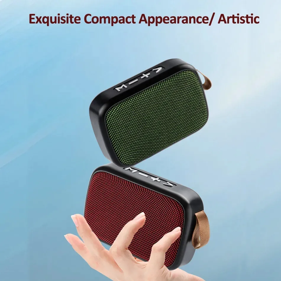 Mini Portable Fabric Bluetooth Speaker - Wireless Cube Loudspeaker with ...