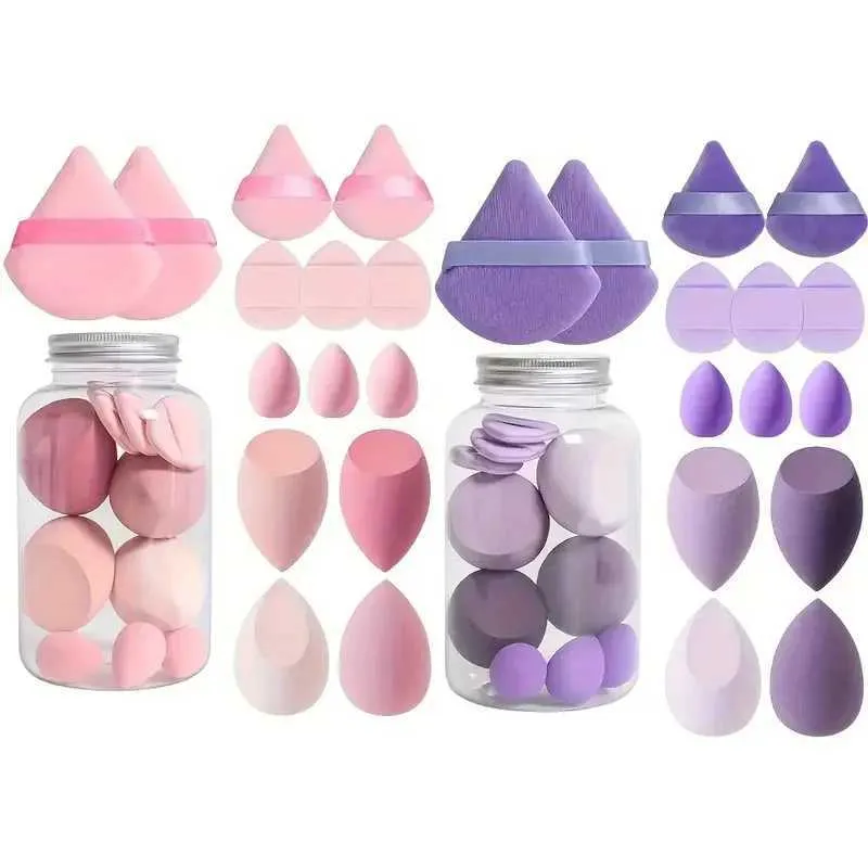 Sponge Set Makeup Sponge Set with Storage Case - Blender, Puffs, Base Powder ...