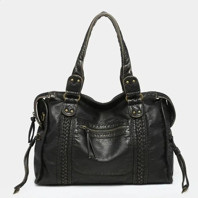 Vintage Y2k Shoulder Bag: High-Capacity Womens Casual Tote
