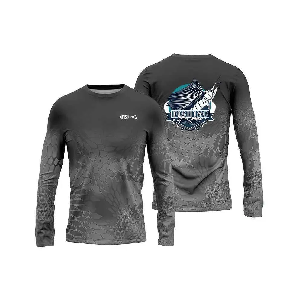 thumbnail image 2 of Men's Long Sleeve Dri-Fit Shirts 3-5 Pack - UV Protection Moisture Wicking Tees For Fishing & Outdoor Activities 2 of 10