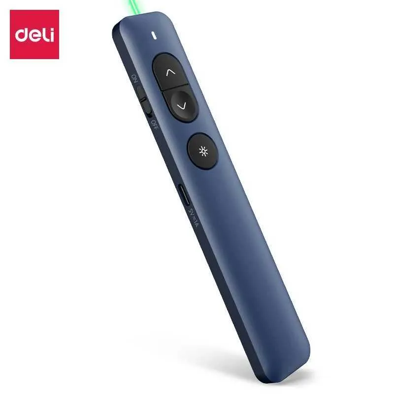 Wireless Green Laser Pointer with Flip Pen - Deli Nusign NS100 for ...