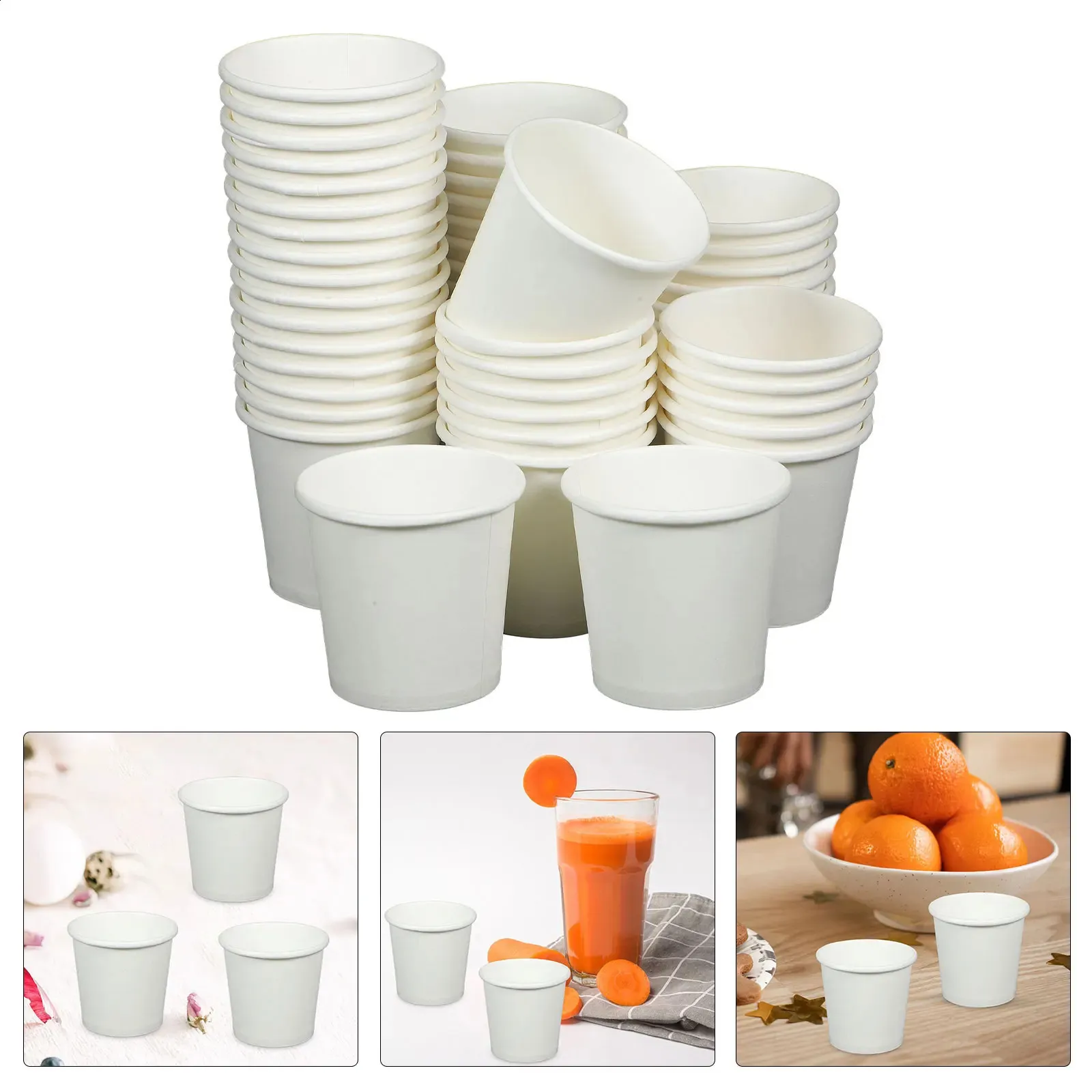 240826 Disposable White Paper Cups 100 Pack Party... From Mengdastore,  $10.28 | DHgate.Com
