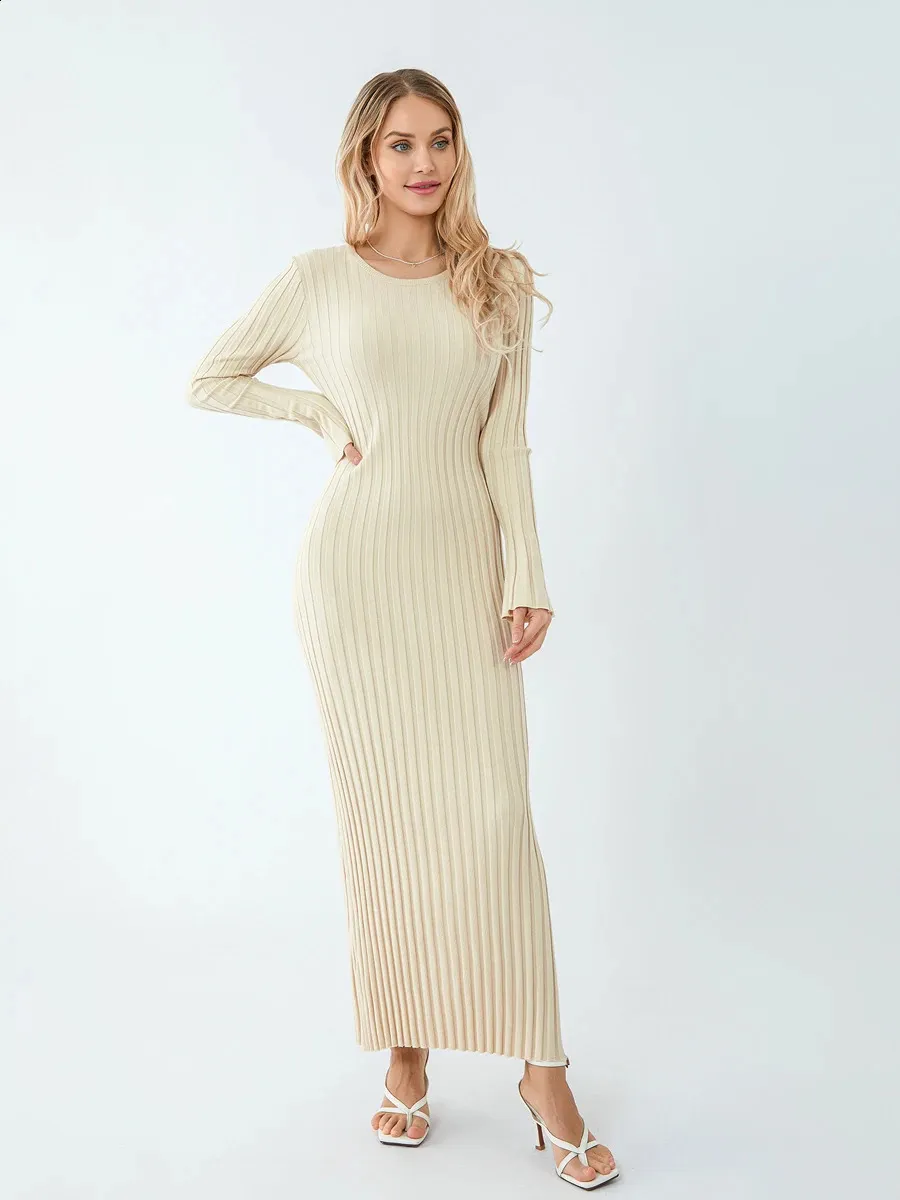 Womens Ribbed Knit Dress Long Sleeve Staff Collar ... From Sunshine_girls,  $25.15 | DHgate.Com