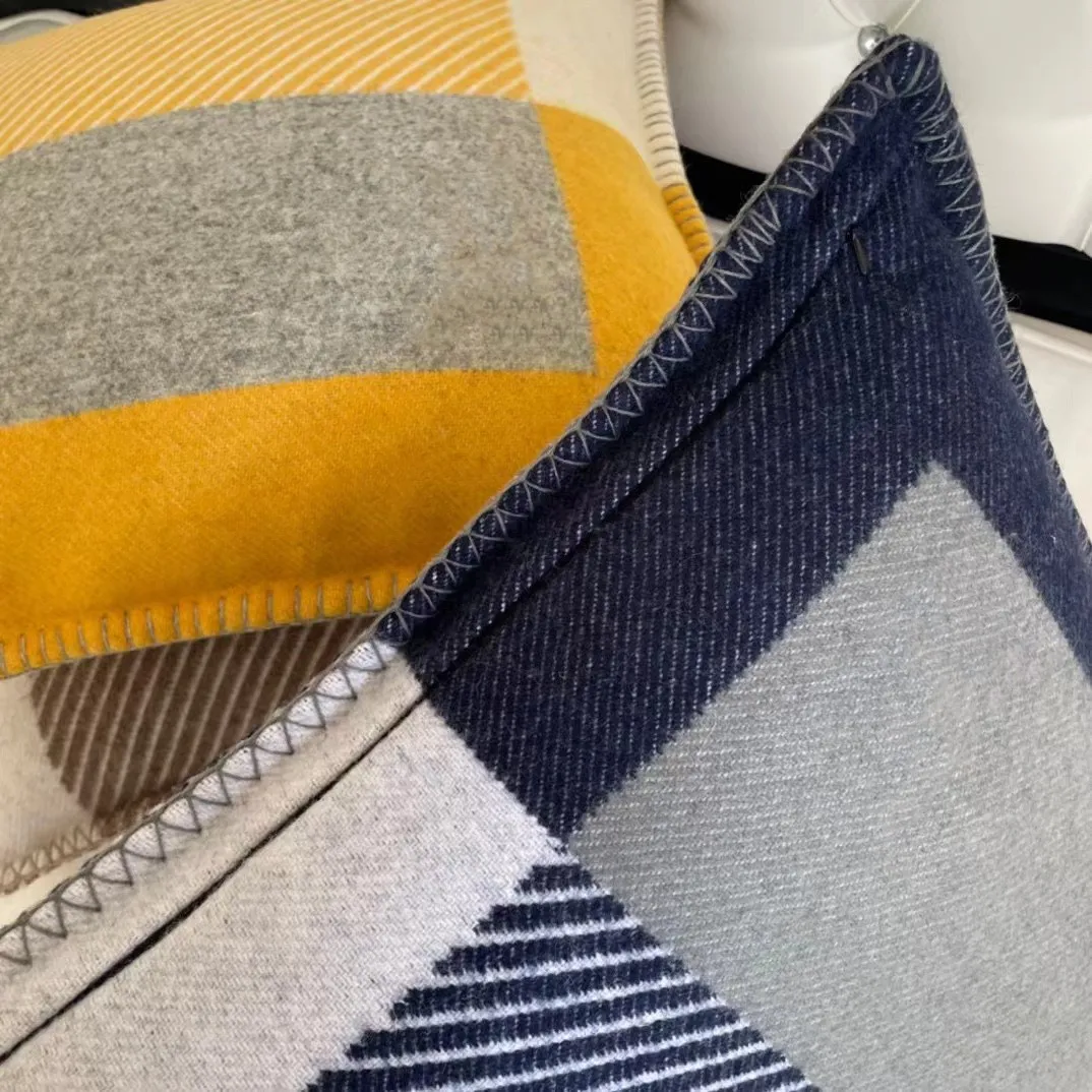 Wool Sofa Blanket Thick Navy Cushion Cover And Cozy... From ...