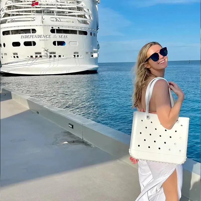 Beach Tote Silicone Basket With Sand Waterproof Travel Bag Sandproof Handbag Multi Purpose Storage Bag For Boat Pool Sports Gyms 240826 From 10 92 DHgate