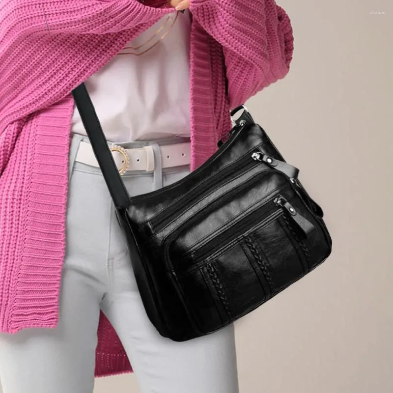 Borsa Boston in pelle PU semplice e alla moda, versatile e di