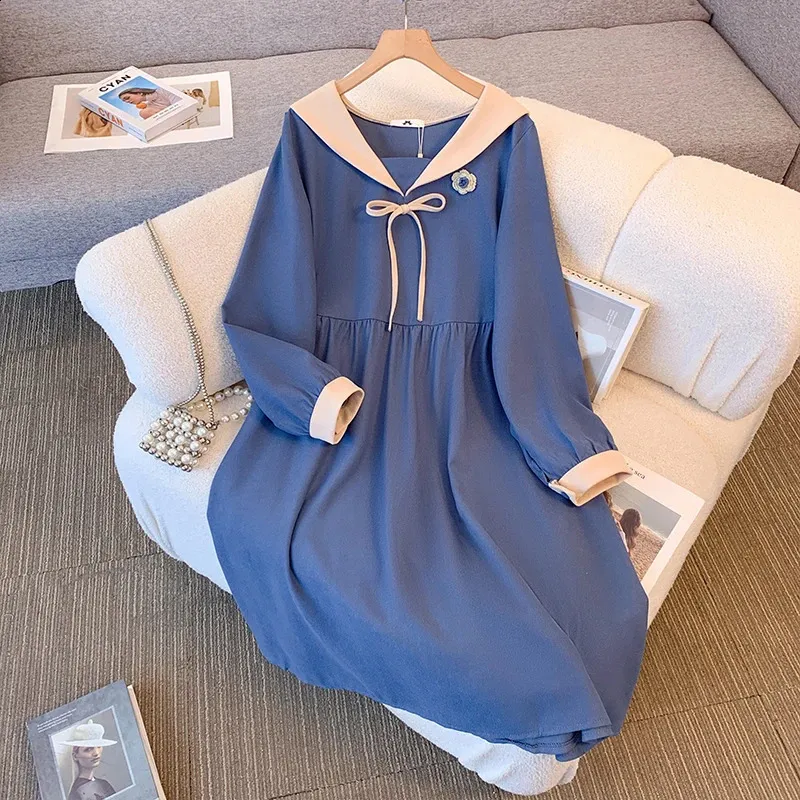 sachin and babi light blue dress Plus Size Womens Casual Dress With Navy Collar Blue... From 19,05 €