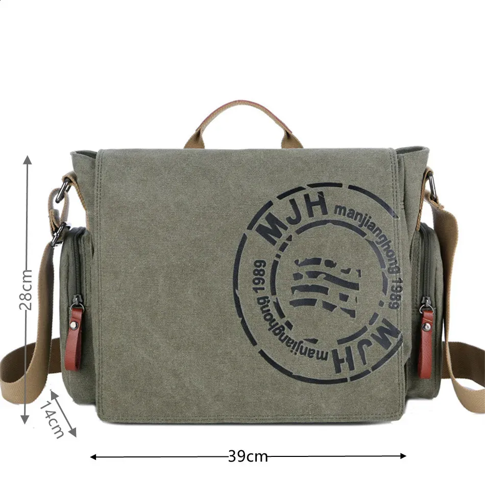 Canvas Messenger Top Mens Messenger Bags Shinjuku Laptop Messenger - Main Image