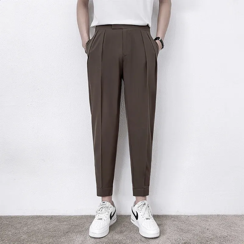 Pleated Pants George Men's Pants Expandable Waist Slim Fit