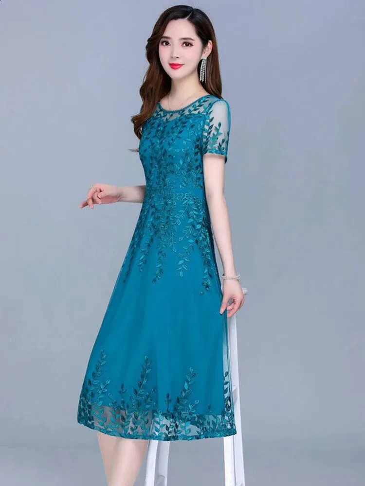 knee length dresses for ladies Light Blue Midi Summer Dress with Strappy Open Back– PromGirl
