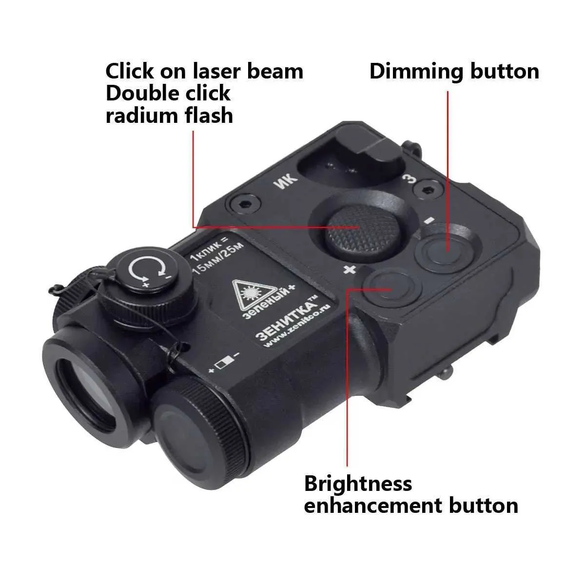 Zenitco Perst 4 Green Dot IR Laser Aiming Pointer for Airsoft