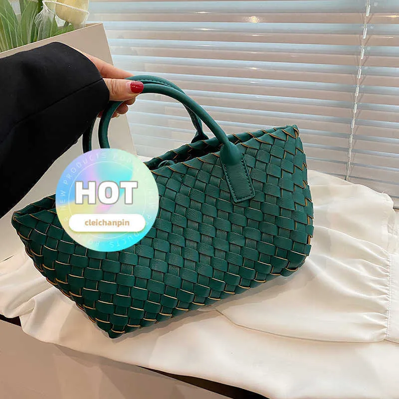 2024 New Woven Tote Bag High End Vegetable Basket Knott Large Shoulder Bag With Personalized Dumpling Design Small Simple And Original 1 1 Crossbody From Bvbagsonlines 87.83 DHgate.Com