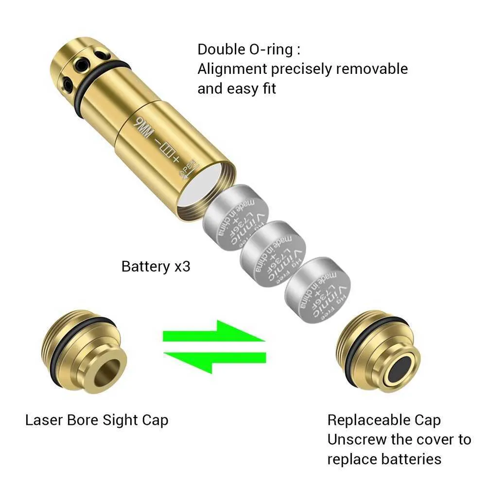 2-in-1 Laser Bullet and Pointer set out for Dry Fire