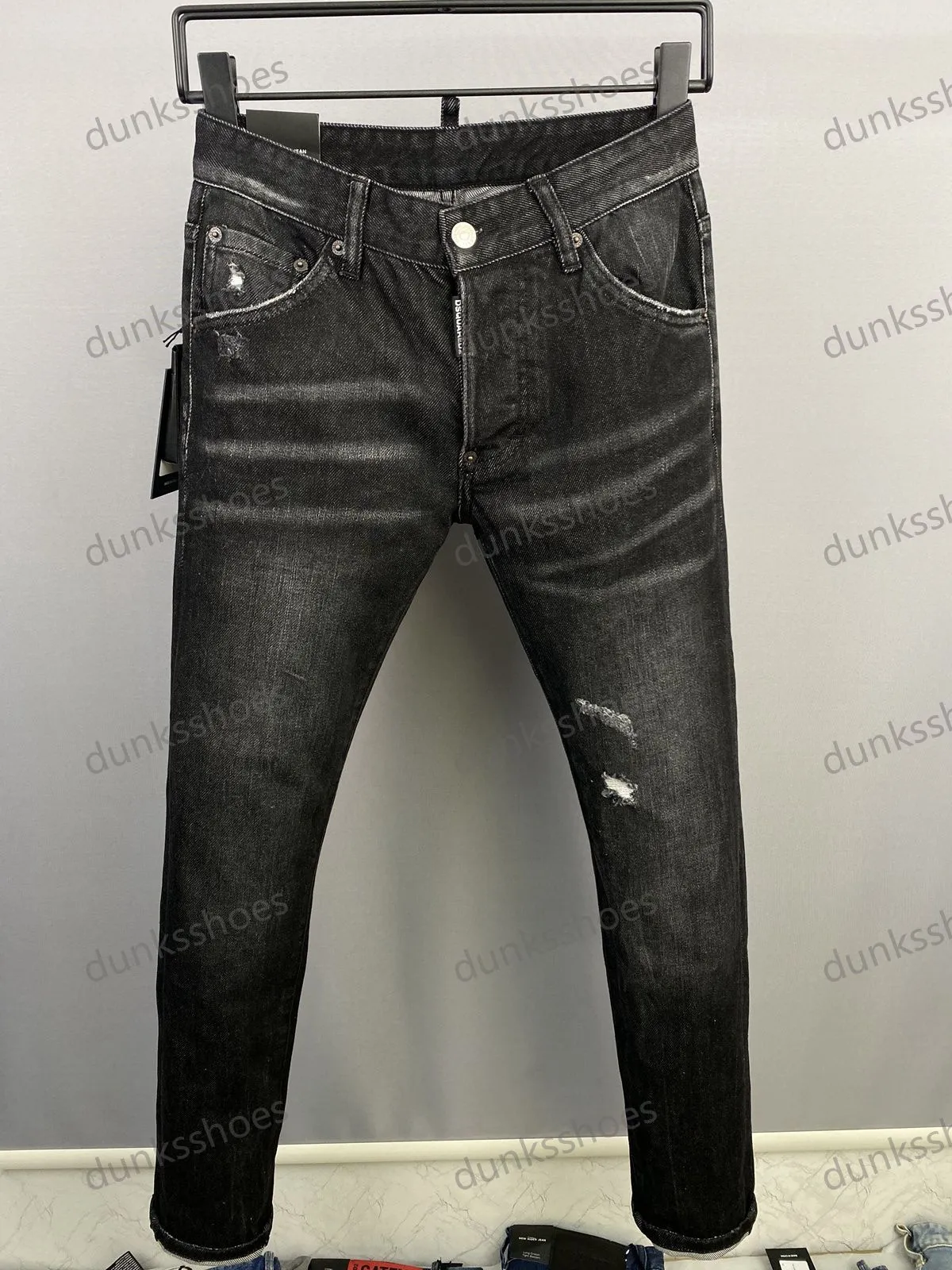Luxury Designer Mens Black Denim Topman Jeans With Ripped