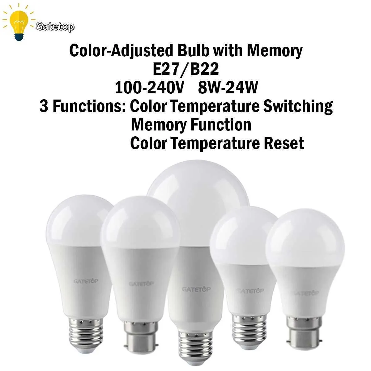 Color Temperature Bulb 5-Pack: Adjustable Lighting for Home Office Shop  Now!