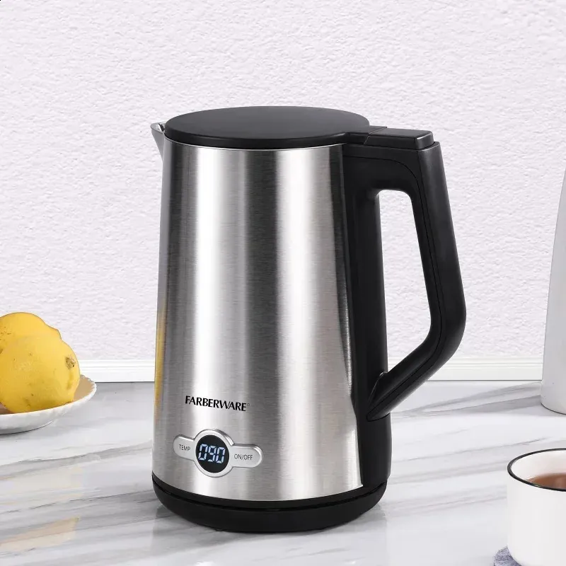 Farberware Liter Electric Kettle Double Wall Stainless Steel