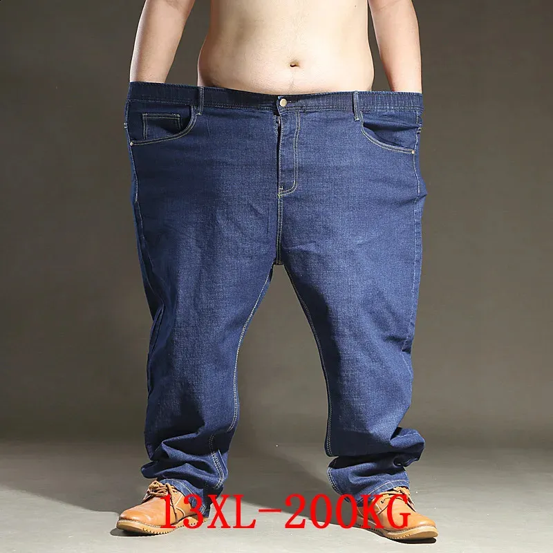 Very Plus Size Mens Jeans 200KG Stretch Straight Black Sizes 10XL 13XL Autumn Winter Style 240826 From Domainstore 52.45 DHgate.Com
