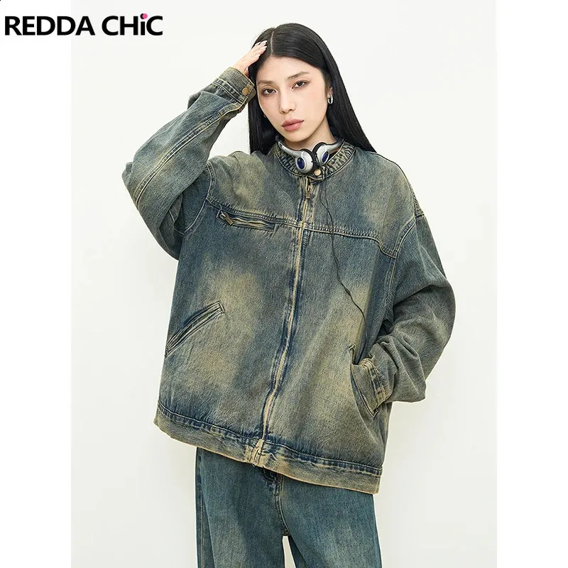 Oversized Womens Denim Bomber Jacket Vintage Y2K Style, Shop Now