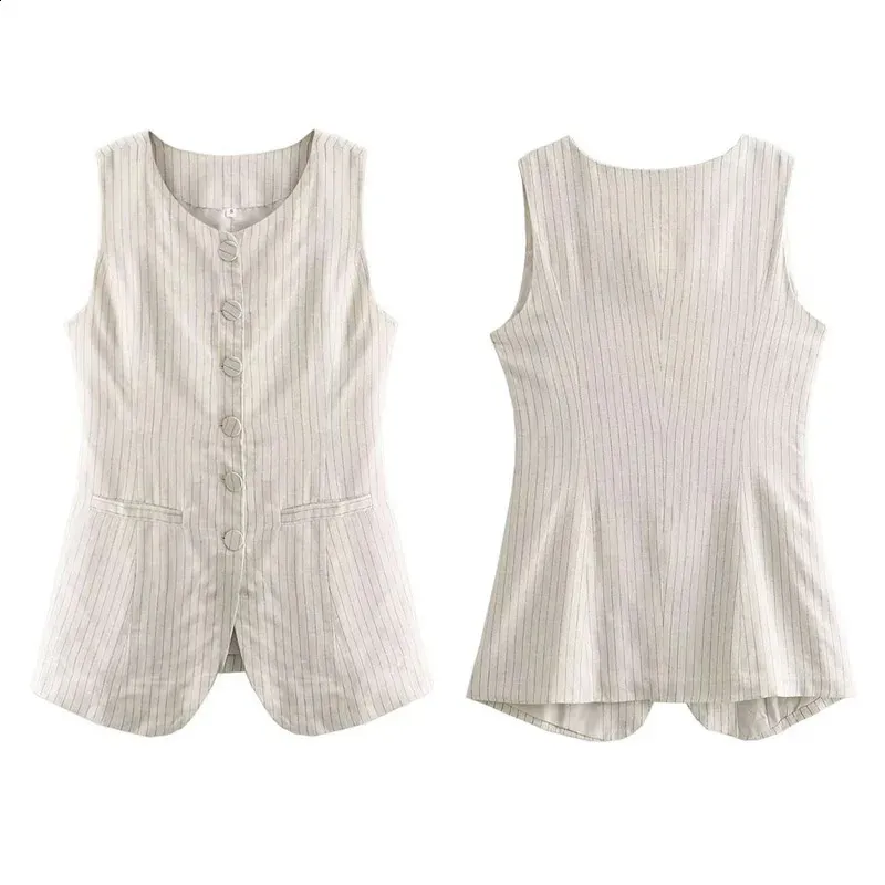 Amazon.com: LMSXCT Women's Cotton Linen Sleeveless Vest