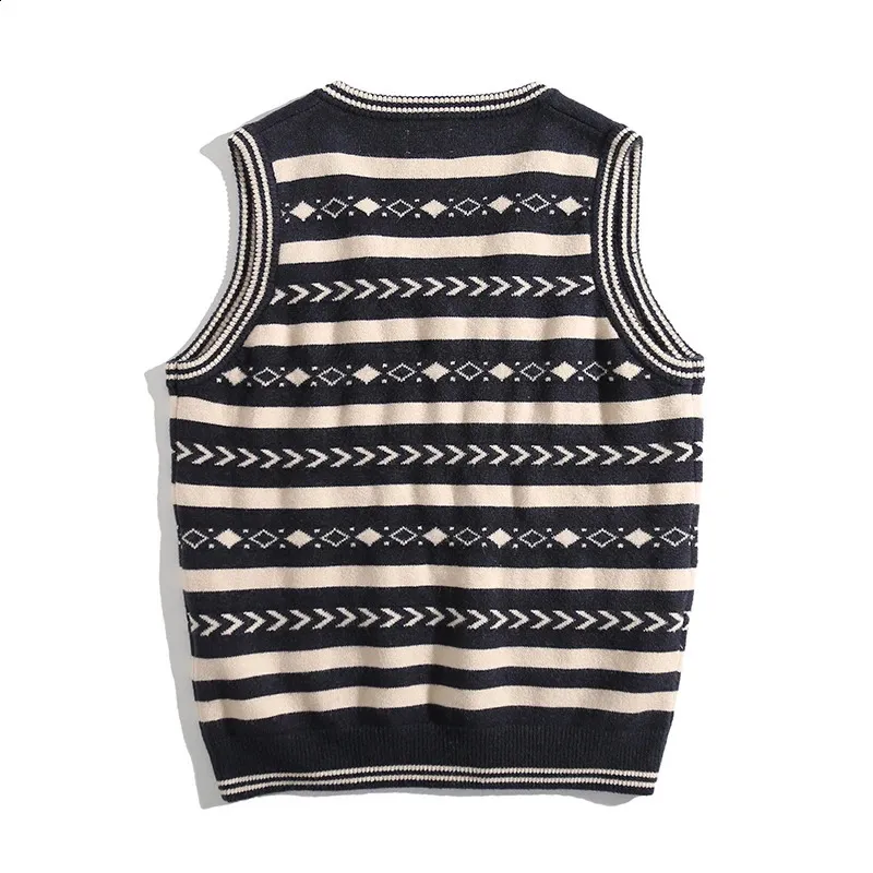 DHgate.com:Vintage Jacquard V-Neck Sweater Vest - Stylish
