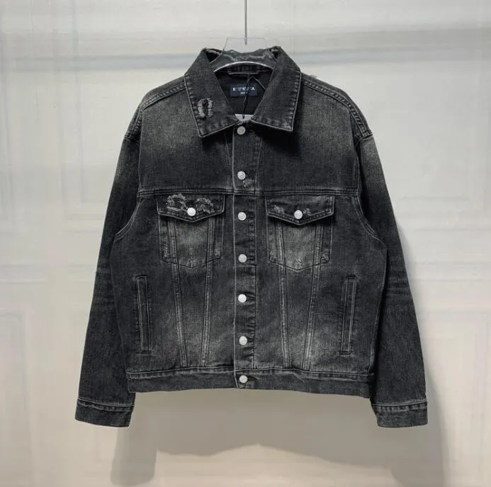 Save Big on Bulk Denim Jeans Jacket For Men Jean Jackets For Men: Designer  Denim Coat With Lightning Hole Detail, Luxury Jackets For Men Custom Denim 