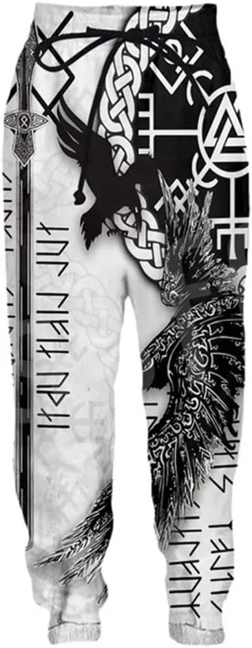 Sweatpants Mens Norse Mythology Viking Jogger Sweatpants Compass