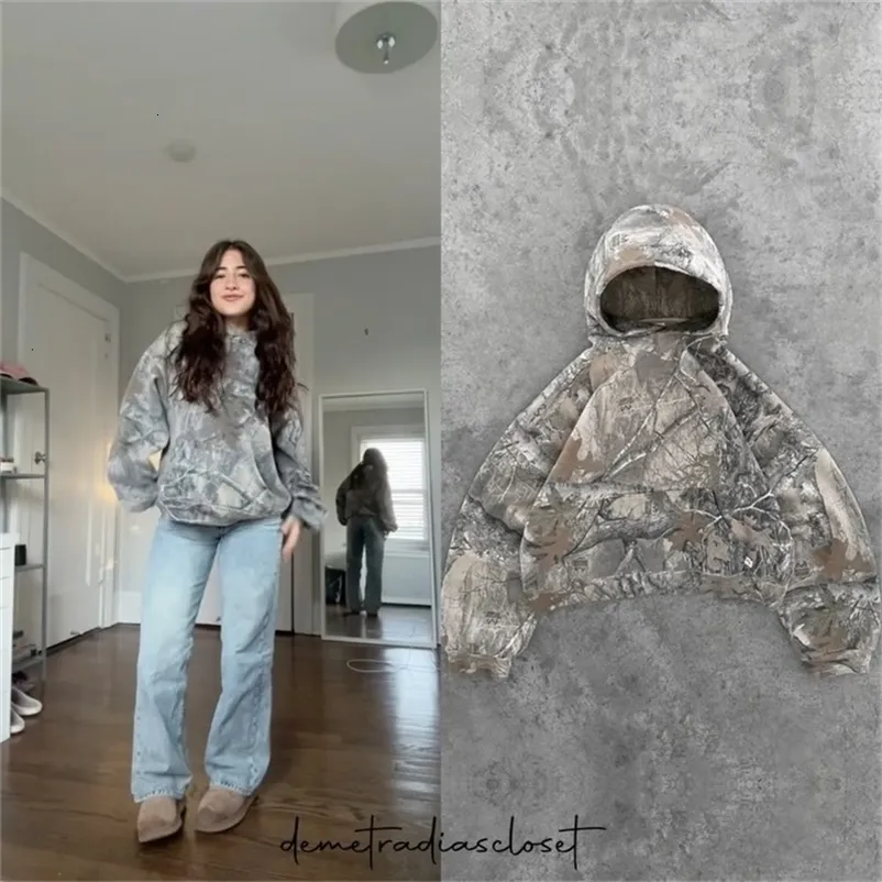 Y2K Retro Camo Zipper comfort hoodie - Unisex Oversized