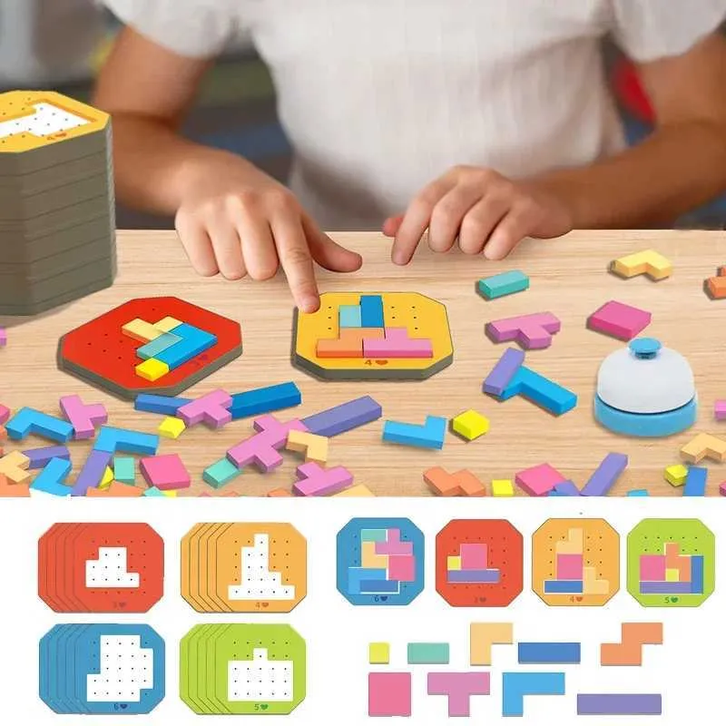 3D Two Person Interactive Desktop Puzzle Game Tangram Math Toys ...