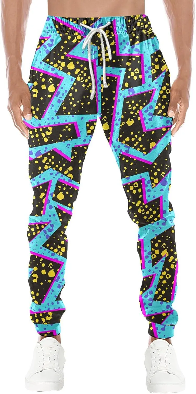 Men's Athletic Jogger Pants Lightweight Sweatpants Casual Pants with Pockets for Running Workout 80s 90s Party Rave Outfit, Animal Print Tiger, Small Men's Athletic Jogger Pants Lightweight Sweatpants Casual Pants with Pockets for Running Workout 80s 90s Party Rave Outfit, Animal Print Tiger, Small