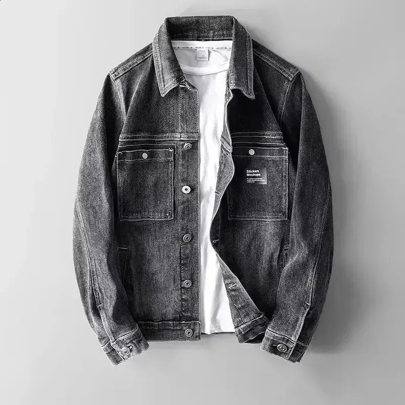 Save Big on Bulk Biker Jean Jacket Mens Men's Black Denim Coat: Stylish  Button Up Biker Jacket, Gray Denim, Large Size, Autumn/Winter Fashion  Best