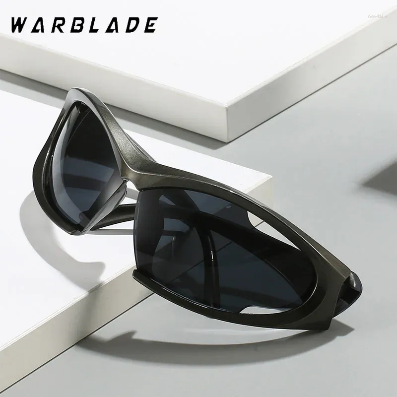 Frameless Y2k Punk Rectangle Sunglasses for Men with UV380  display picture 2