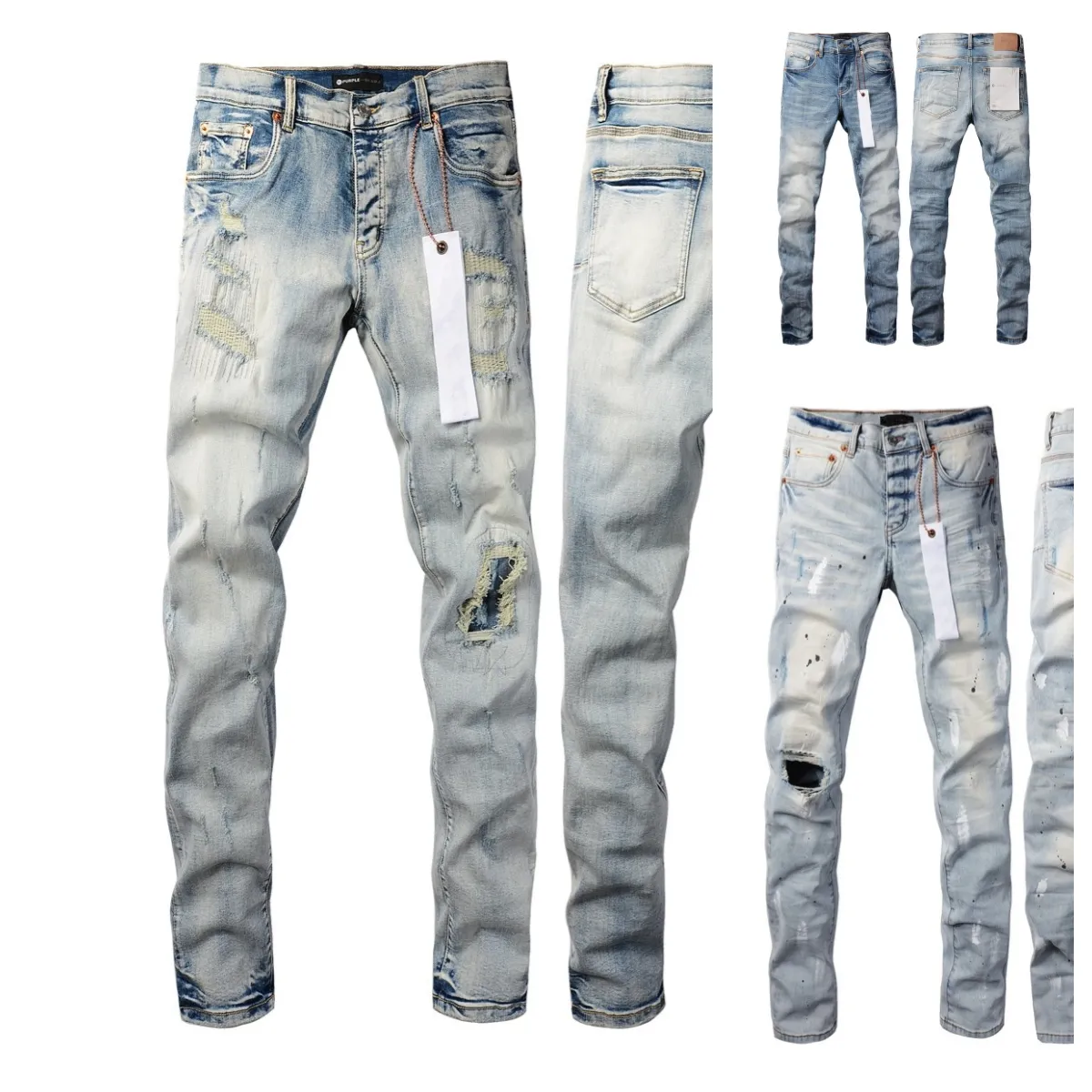 Flare Jeans Jeans Strappato Bianco Jeans In Denim A Stella Blu - Main Image