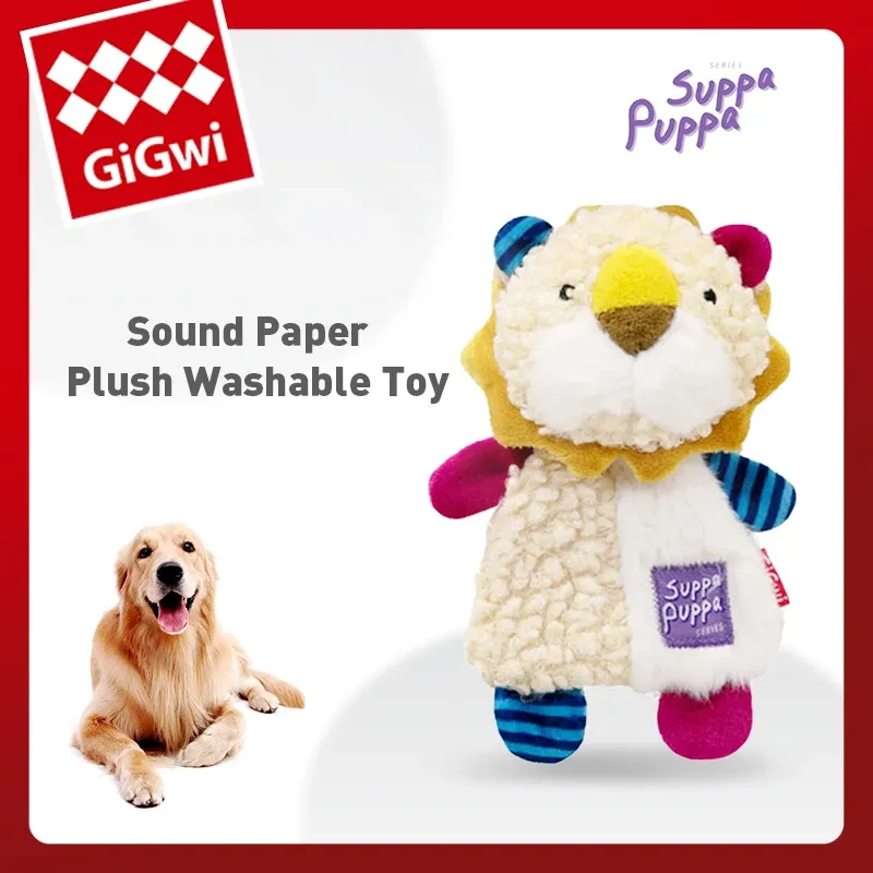 Toys GiGwi Pet Toys Suppa Puppa Series Sound Paper Molar Teethvarious Dogs Sounding Plush Washable Bite Resistant Toy for Dog Puppy