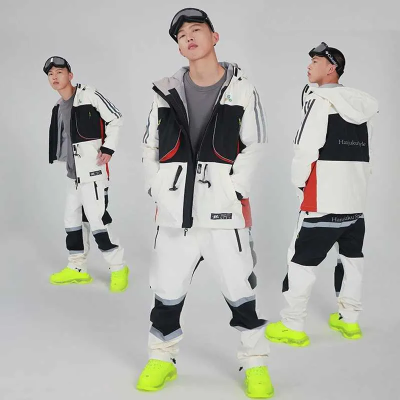 ZHCWT New Ski Suit Men's Windproof Waterproof Breathable