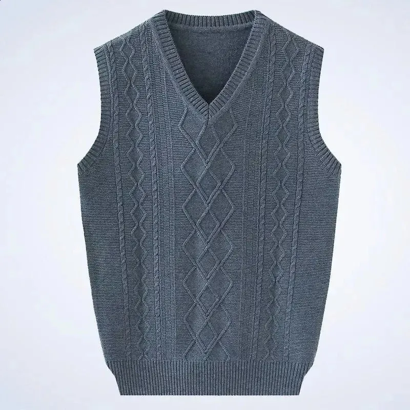 Save Big on Bulk Korean Sweater Vest Men V Neck Sweater Vest Men Solid Knit  Waistcoat, Basic Cozy Sleeveless Male Top, All Match Casual Style, Mens