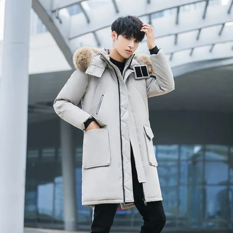 Jeans Mens Fashion Winter Coats 2021 Men's Premium Fur Collar